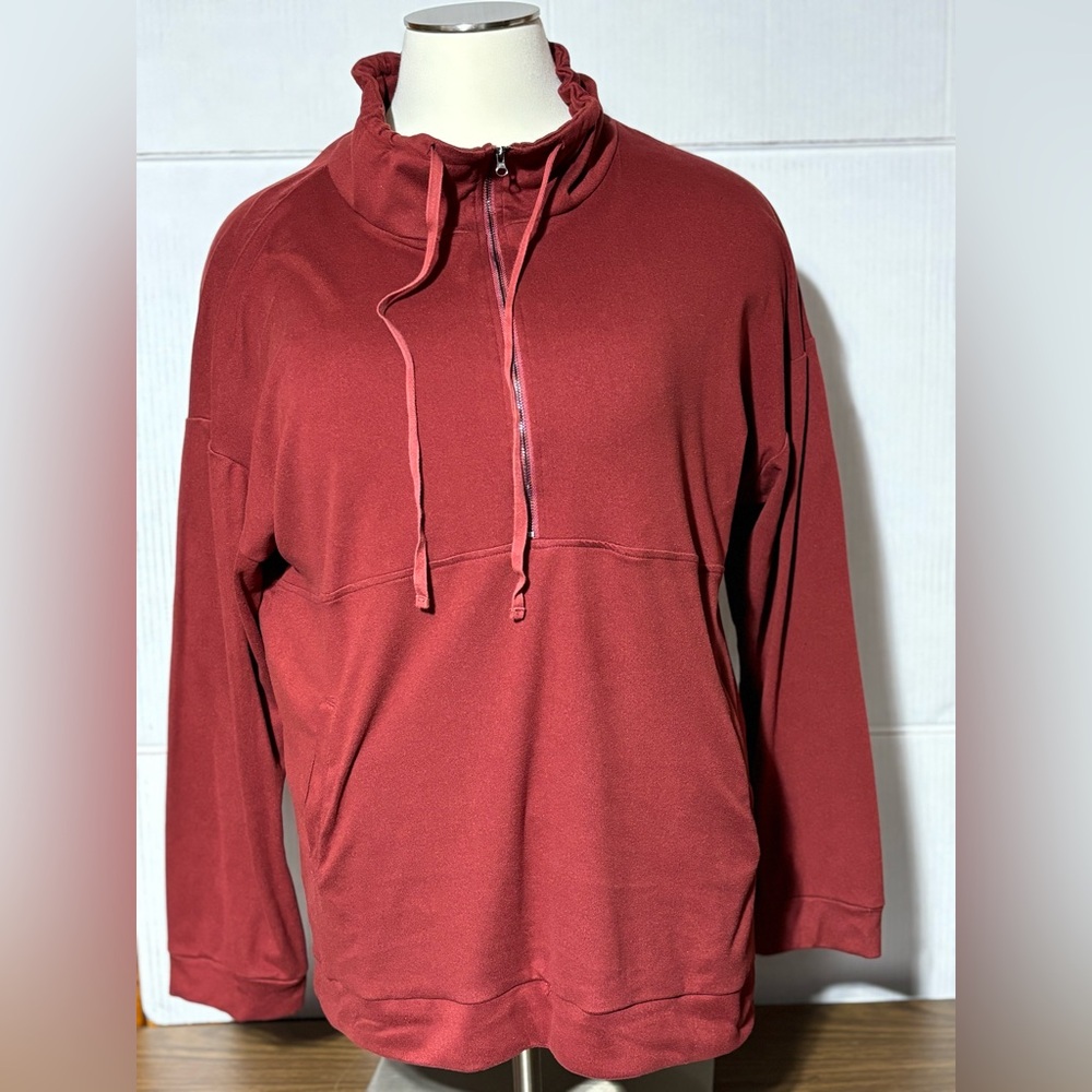 Berryou ladies 2XL butter soft long sleeve pull over. Drawstring neck ft pocket - Picture 3 of 7